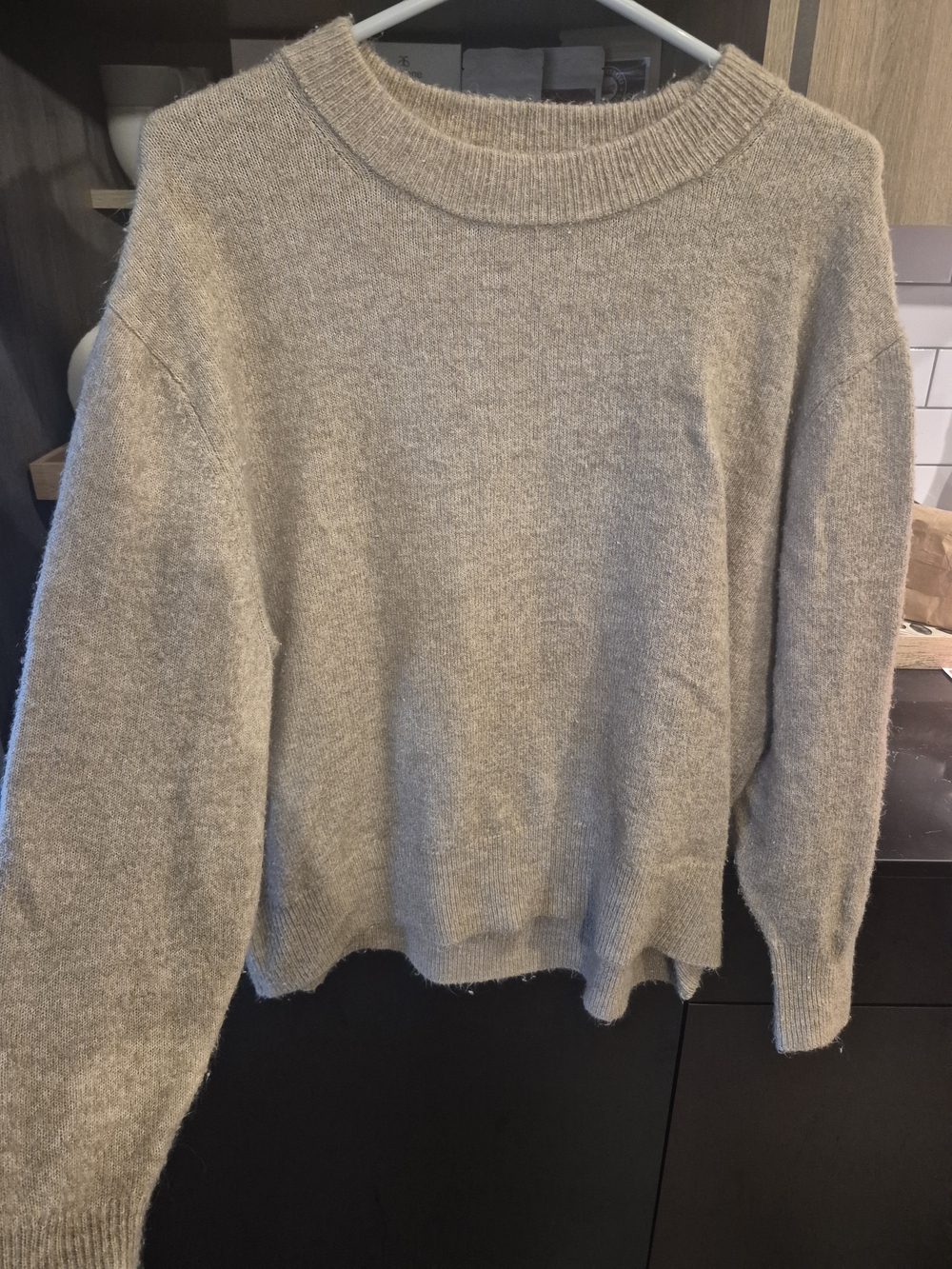 H&M Women's Crewneck Sweater in Light Taupe
